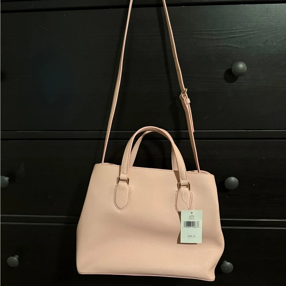 Kate Spade Cameron Street Candace Satchel Pink Saffiano Leather Crossbody S338